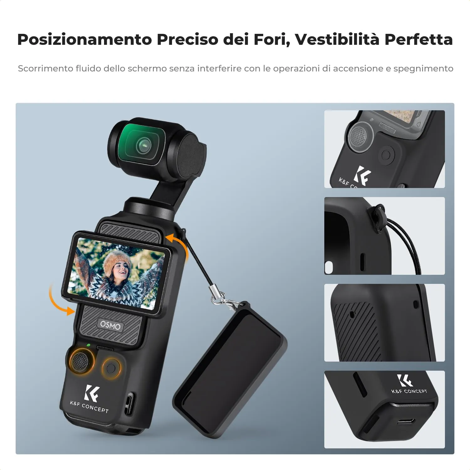 K&F Concept cover silicone DJI Osmo Pocket 3 kit 5 pezzi