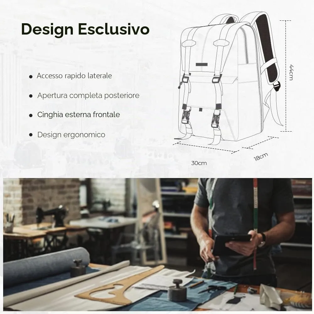 K&F Concept zaino fotografico 20L nero laptop 15,6" drone