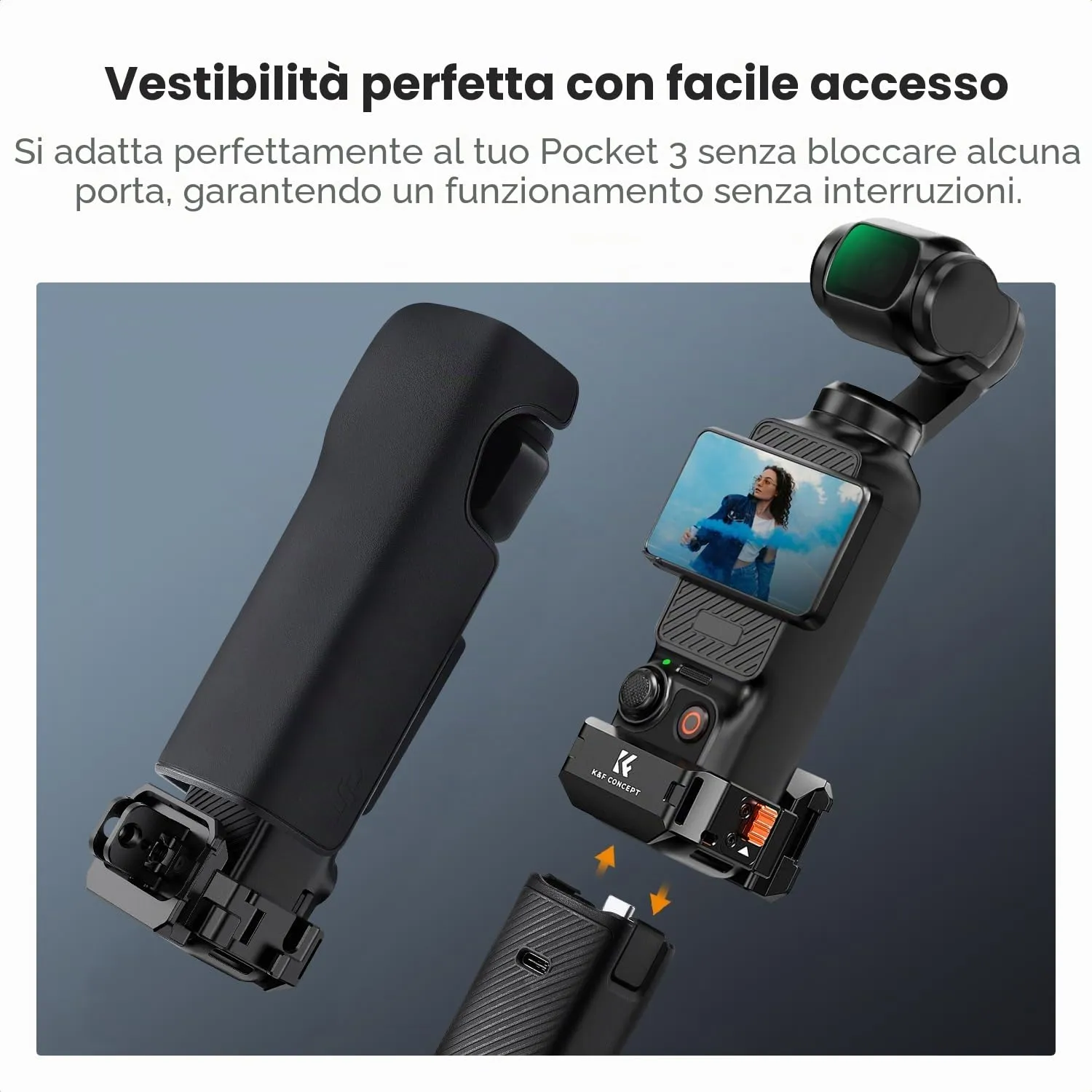 K&F Concept adattatore gabbia DJI Osmo Pocket 3 33g espansione