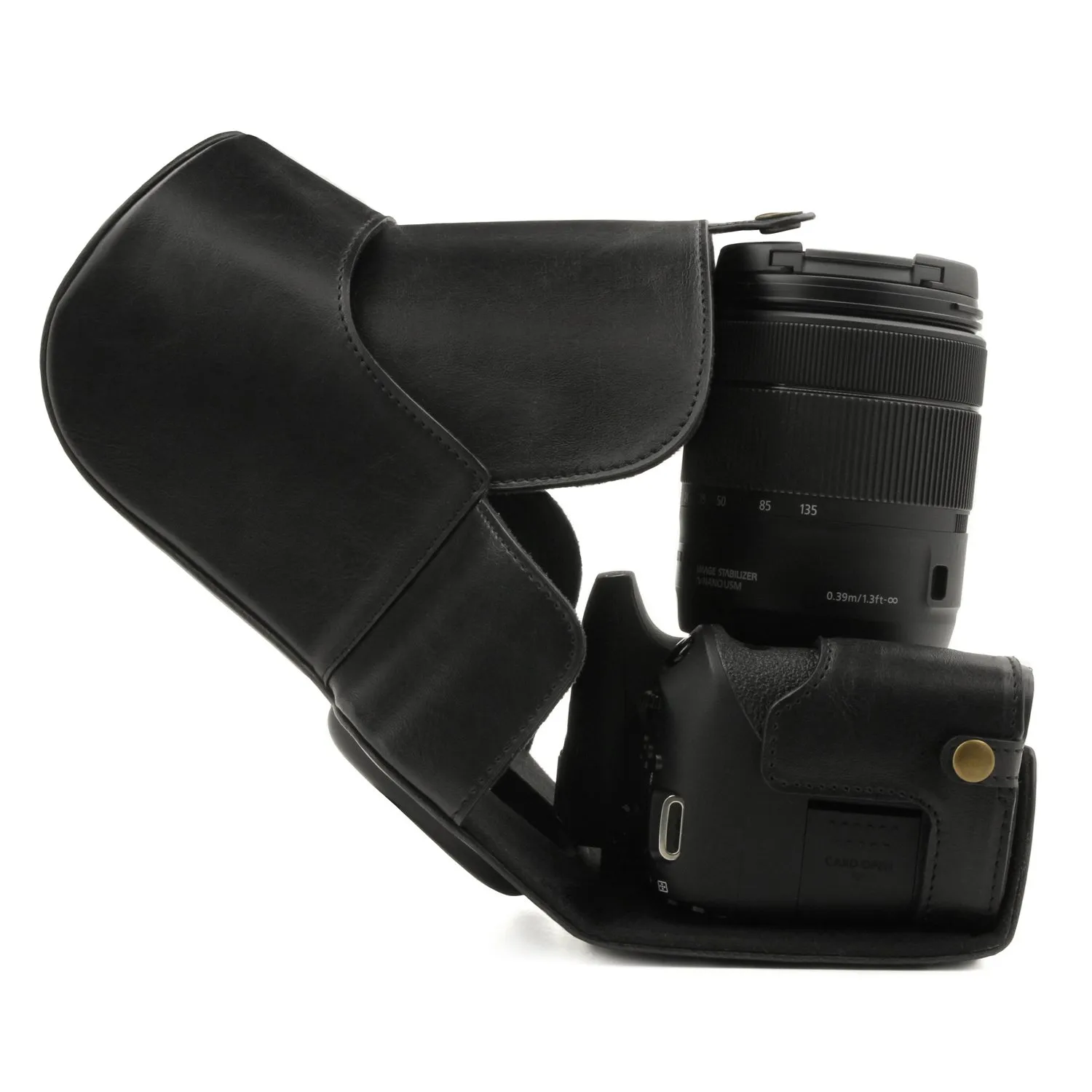 MegaGear Ever Ready MG1226 custodia finta pelle Canon 800D nero
