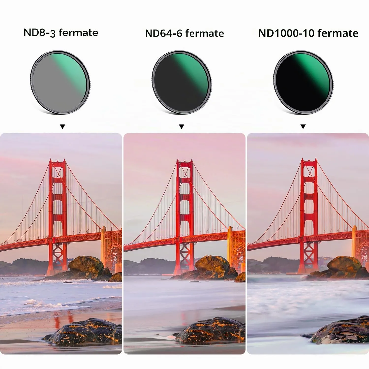 K&F Concept Nano-Dazzle 82mm kit filtri ND8 ND64 ND1000