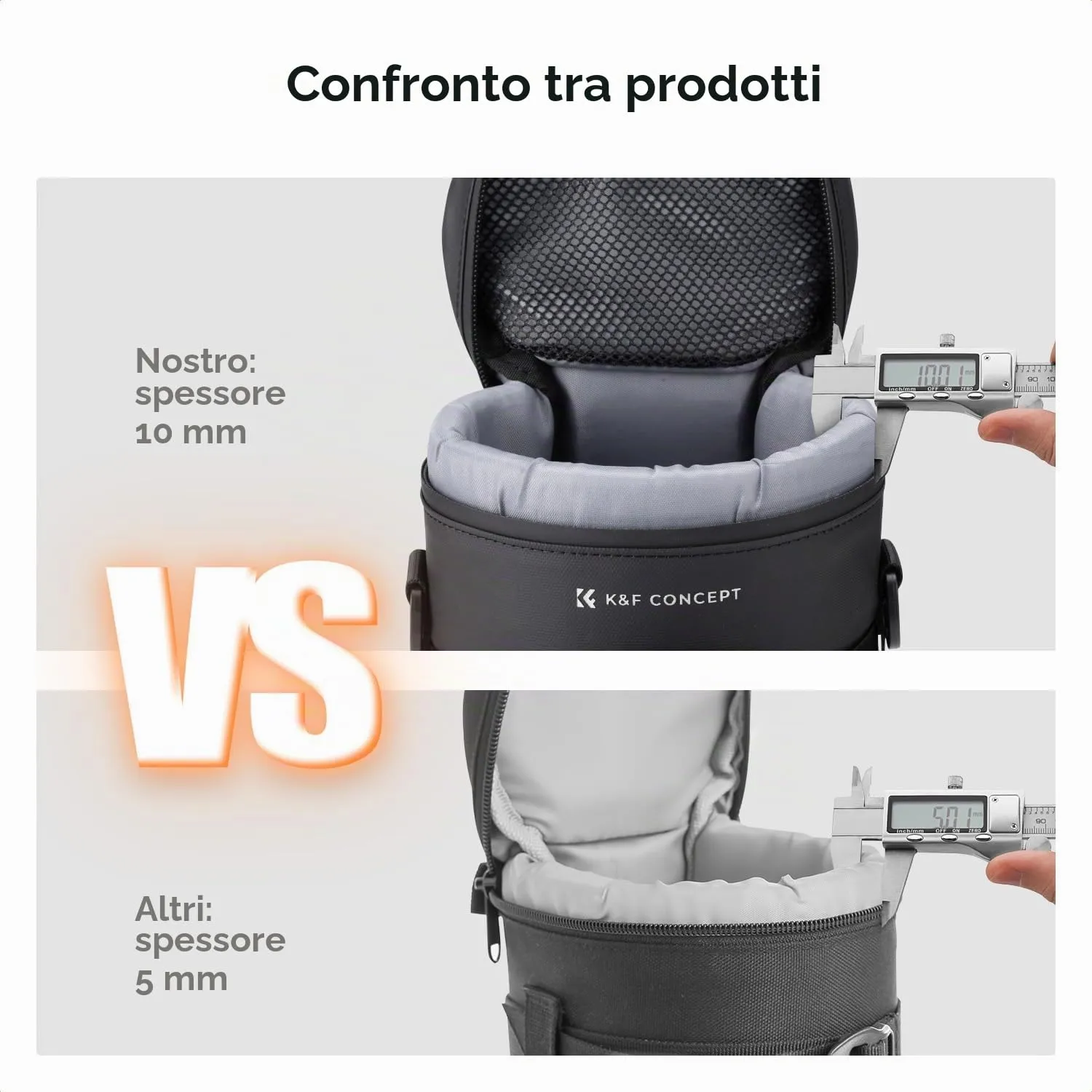 K&F Concept Custodia Obiettivo L Impermeabile Antishock