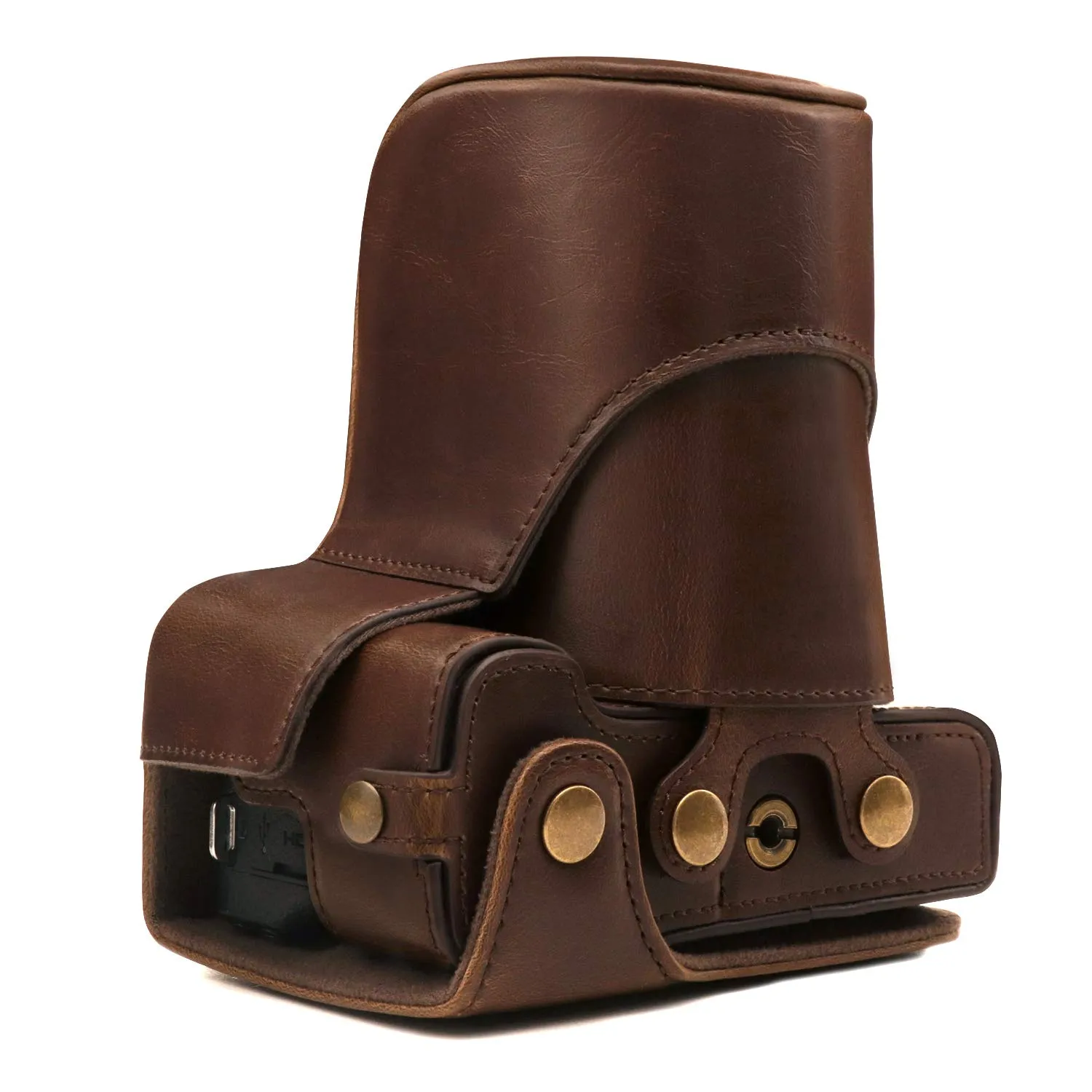 MegaGear Ever Ready M6 II custodia finta pelle marrone scuro