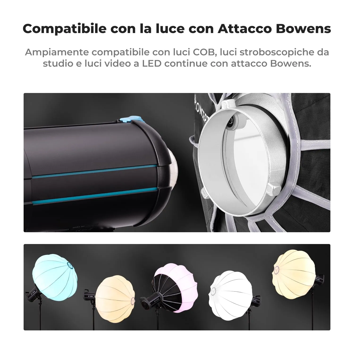 Concept Lantern 65cm softbox Bowens con griglia