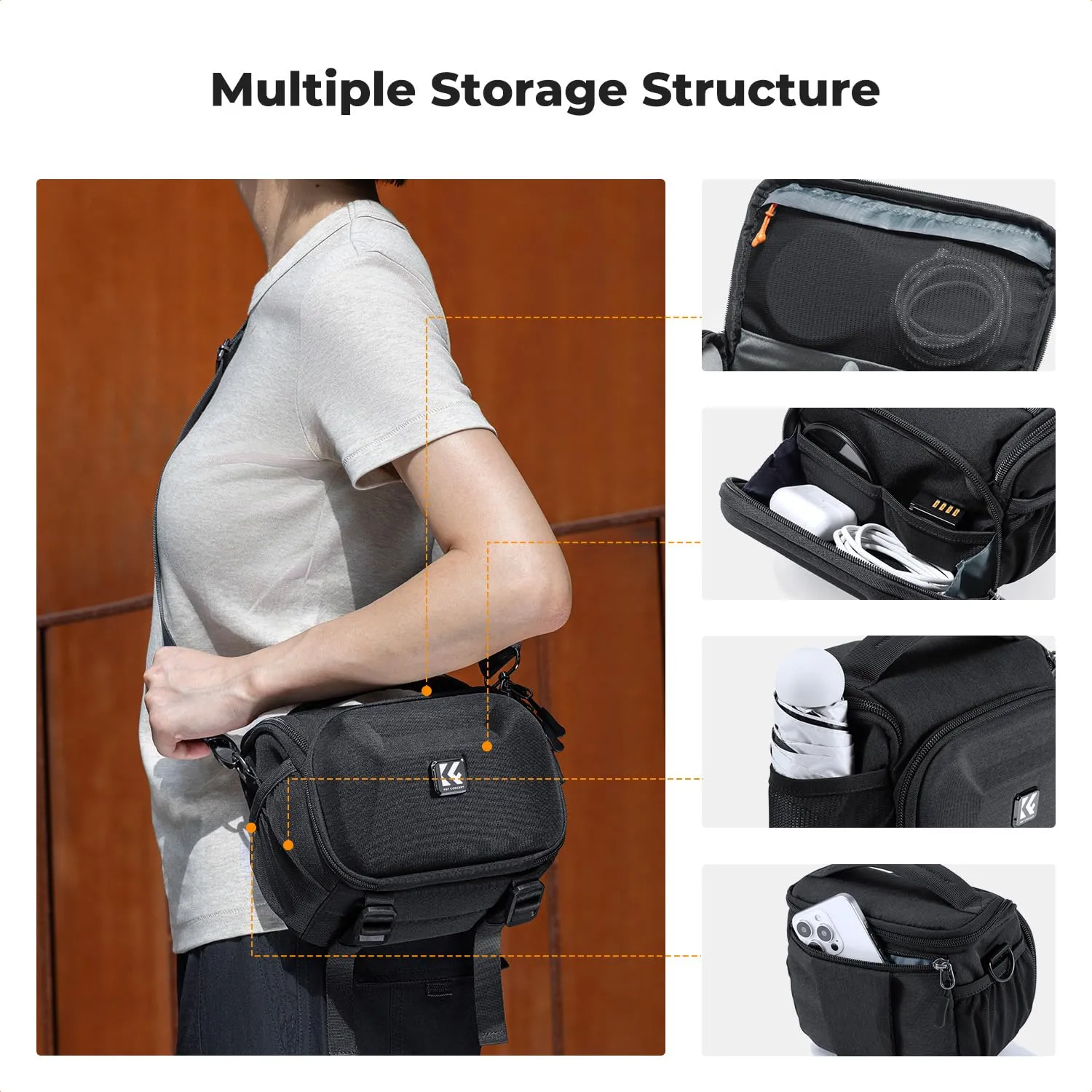 K&F Concept Borsa Fotografica EVA Rigida 24x15x18 Impermeabile