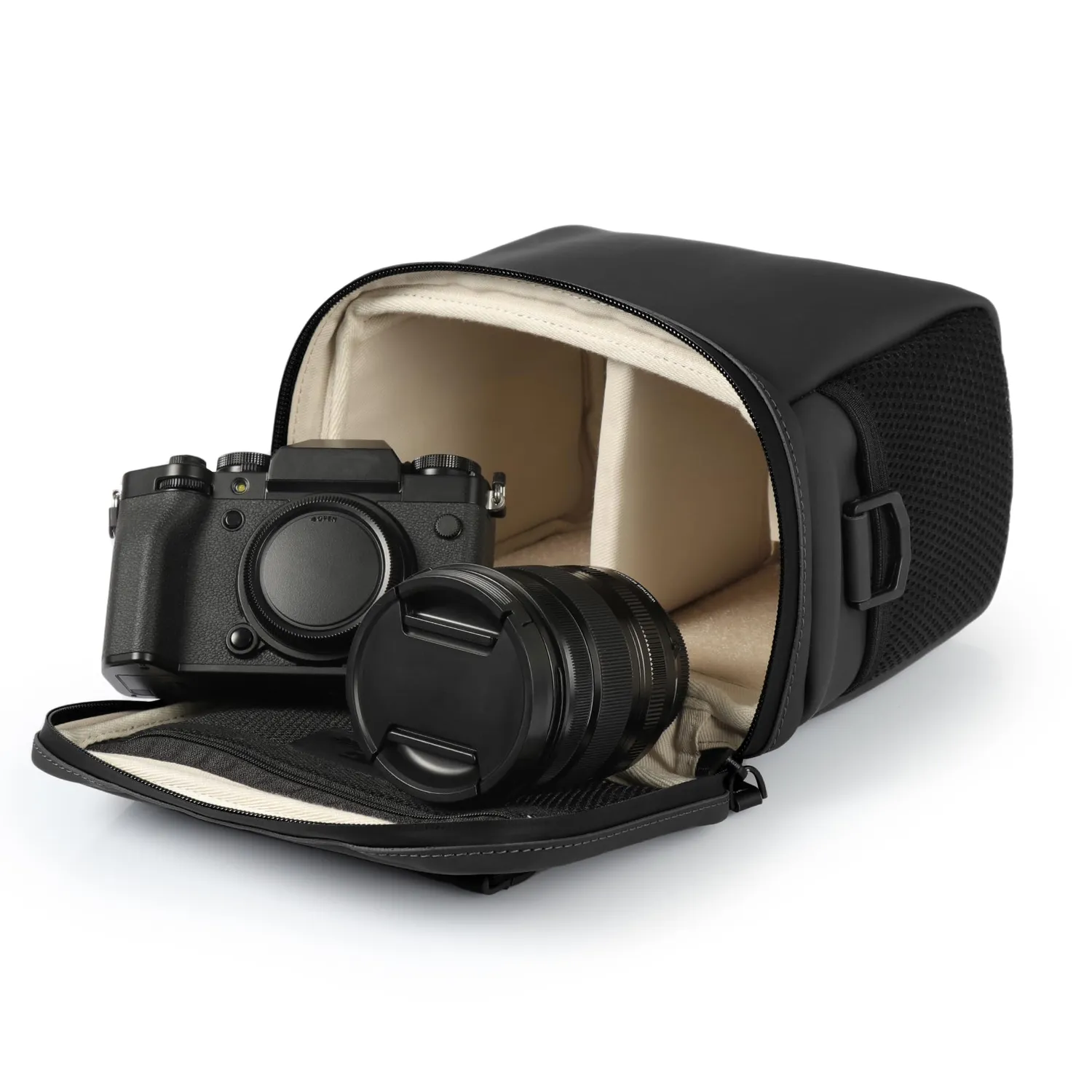 MegaGear borsa tracolla fotografica unisex nera capiente