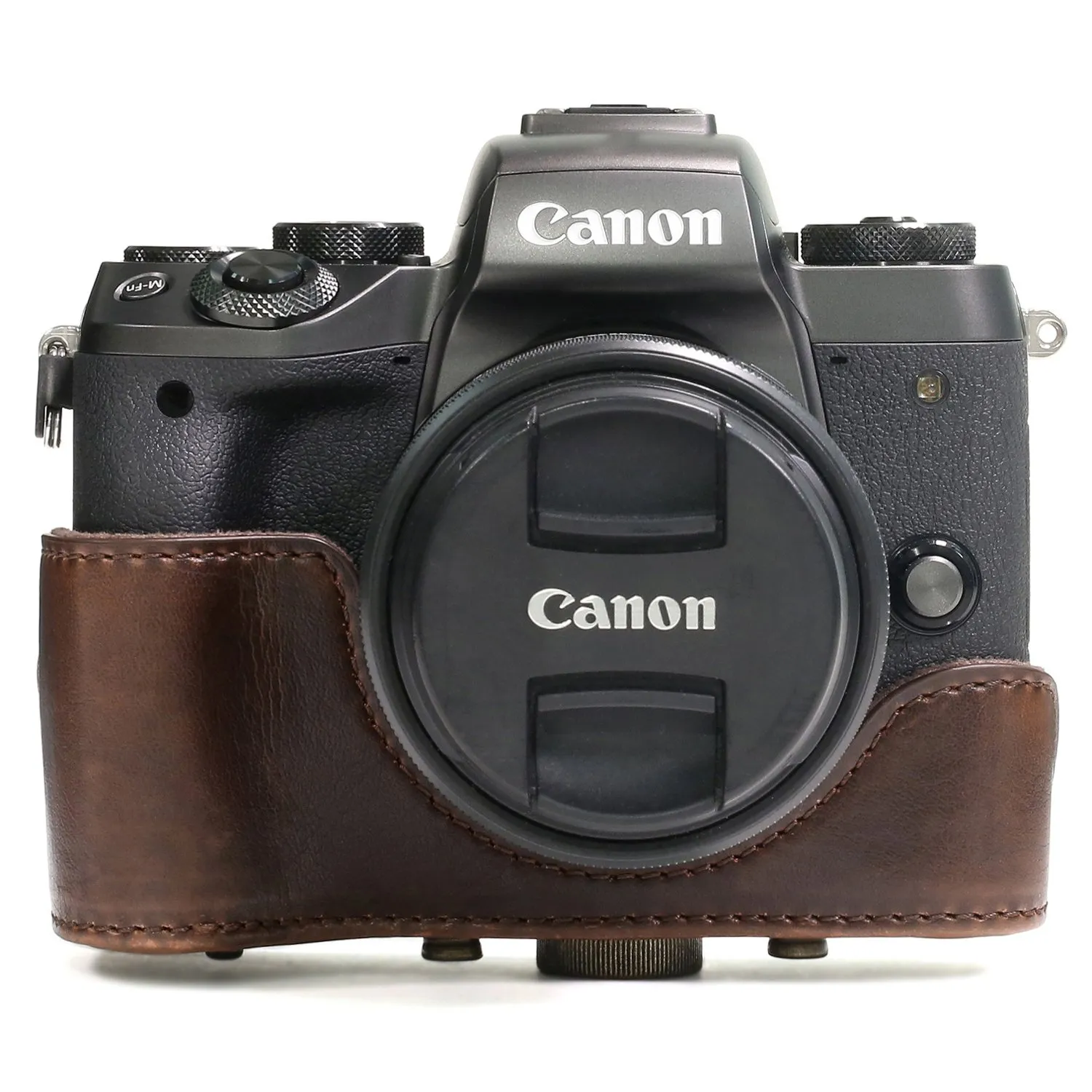 MegaGear Ever Ready Canon EOS M5 15-45mm custodia pelle