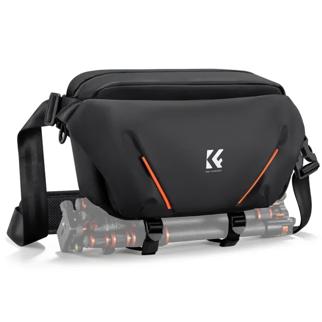 K&F Concept borsa tracolla fotocamera 6L nera divisori