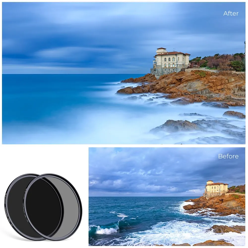 K&F Concept Nano-D Kit Filtri 67mm CPL+ND8+ND64 Vetro 24 Strati