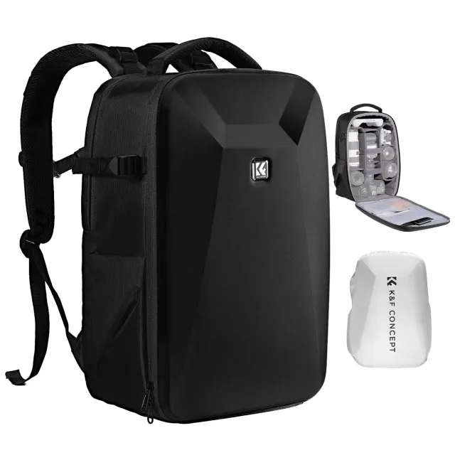 K&F Concept Zaino Foto Guscio Rigido 44cm Nero 15.6"