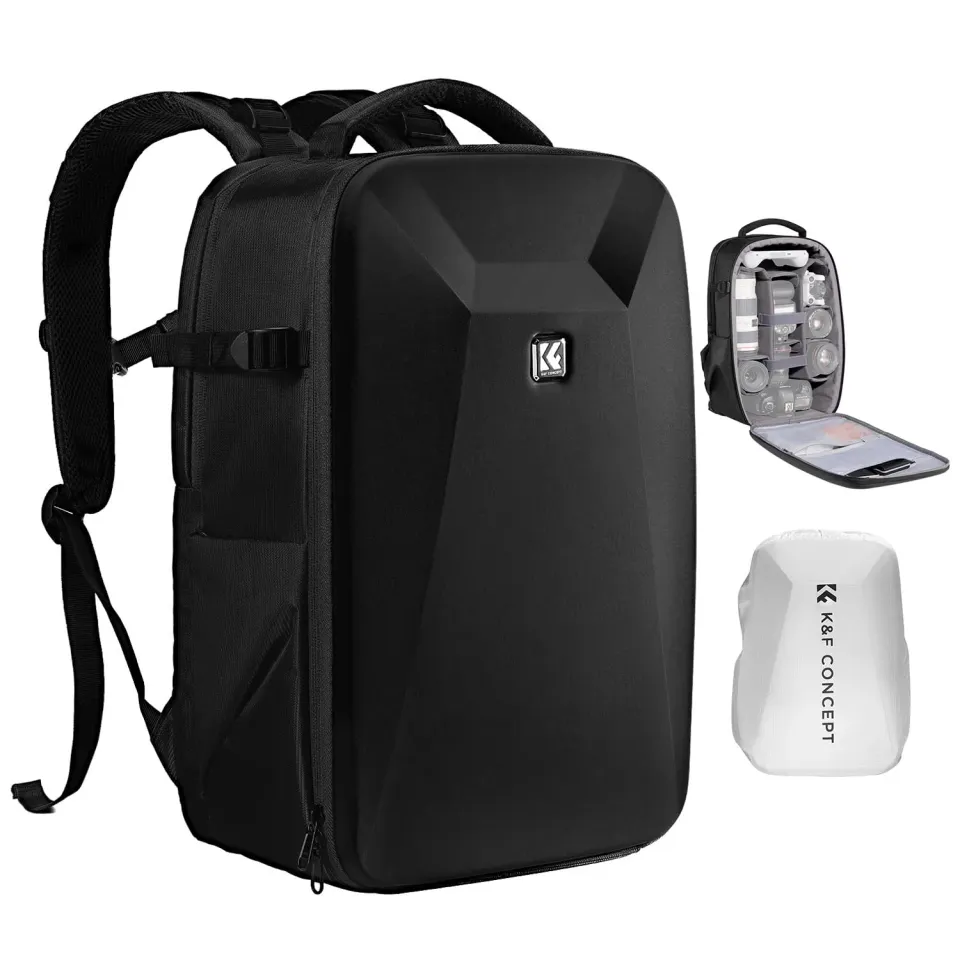 K&F Concept Zaino Foto Guscio Rigido 44cm Nero 15.6"