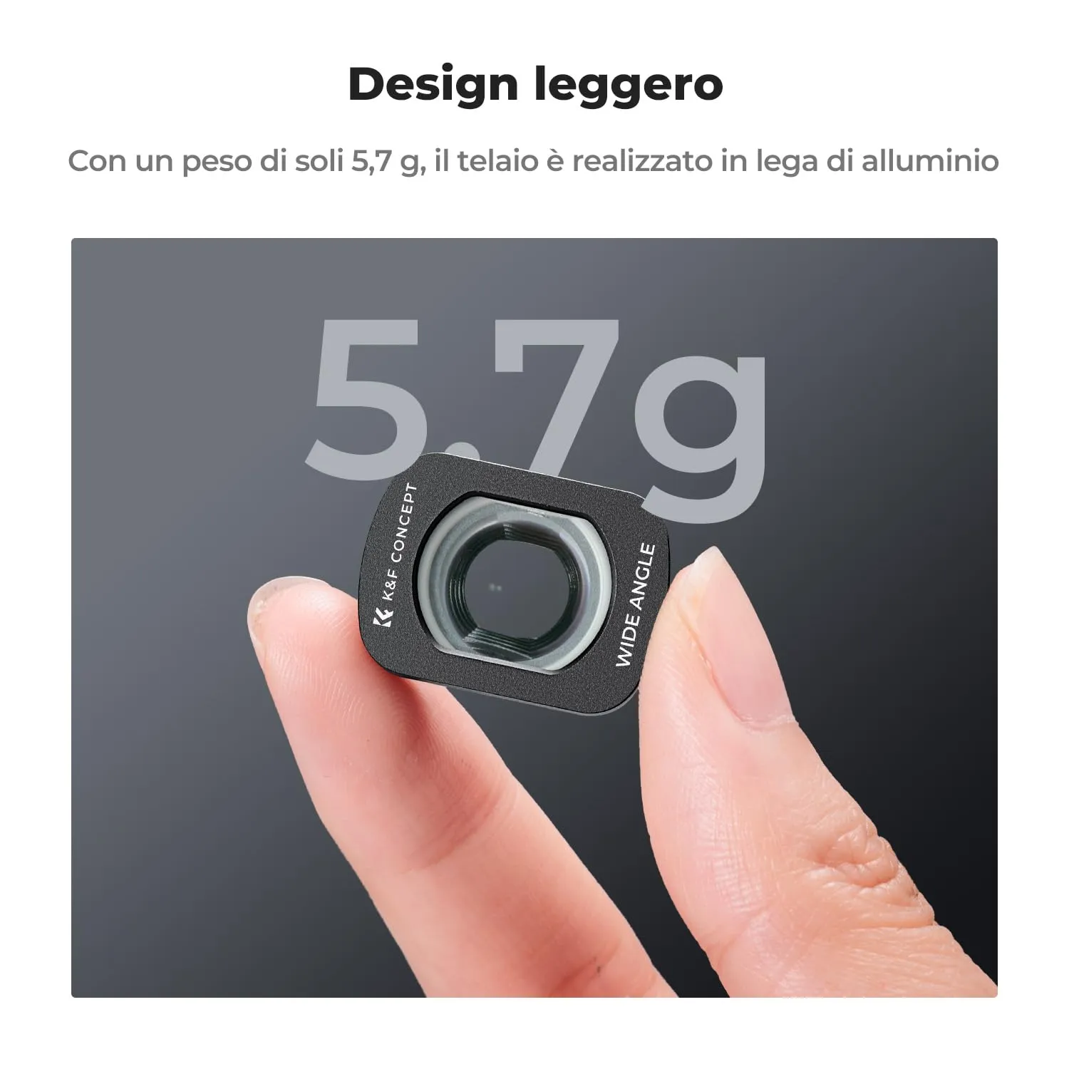 K&F Concept Obiettivo Grandangolare Magnetico Osmo Pocket 3/4 112°