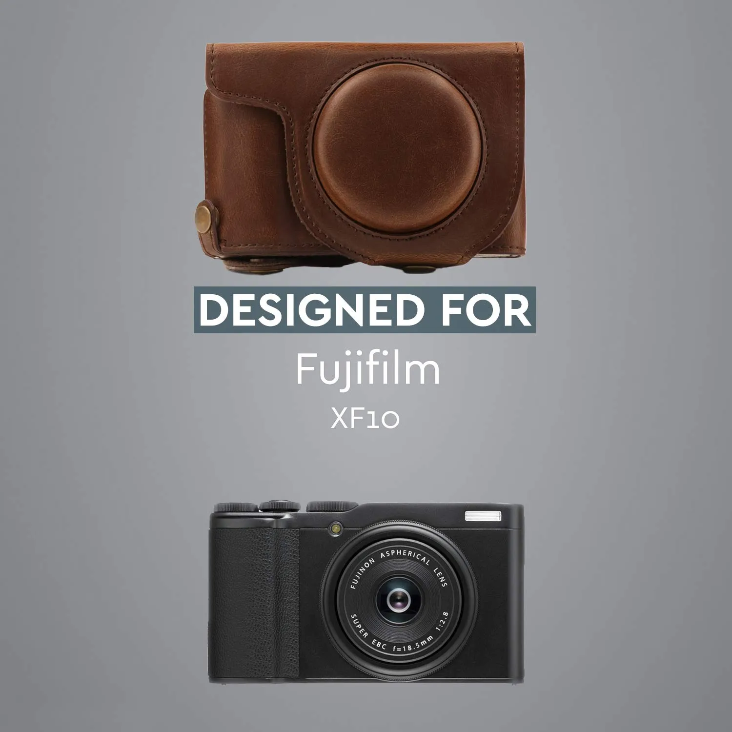 MegaGear Ever Ready Custodia Pelle Fujifilm XF10 Marrone