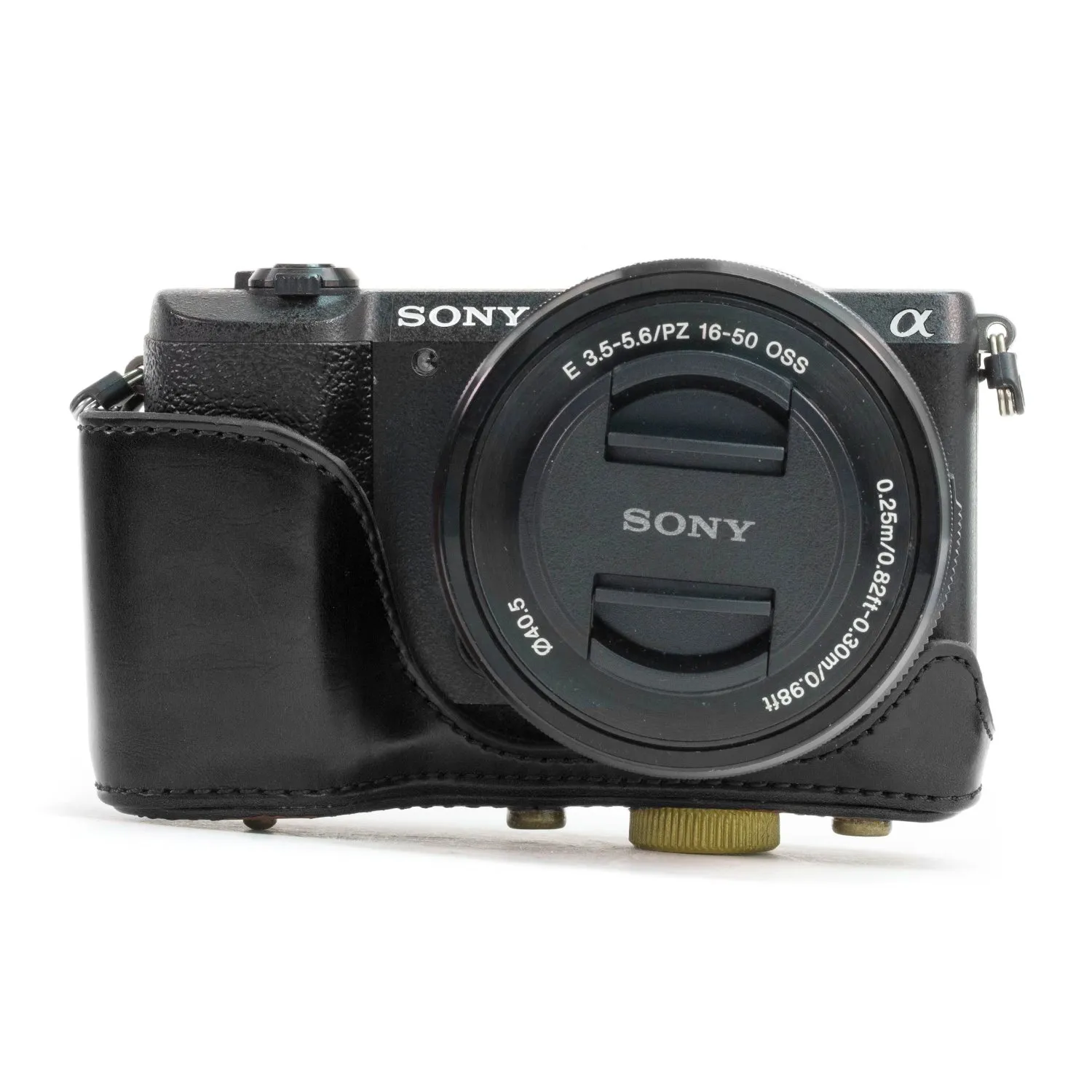 MegaGear Ever Ready Custodia Pelle Sony A5100 Nera