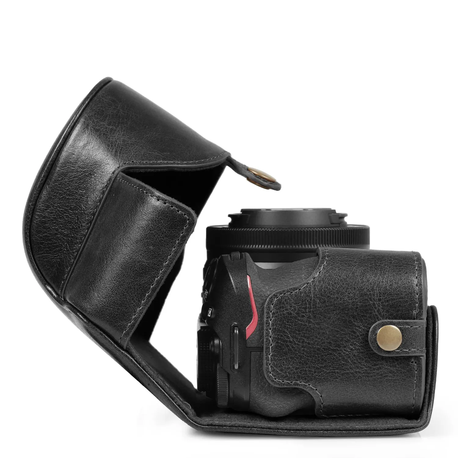 MegaGear custodia Nikon Z30 nera vera pelle
