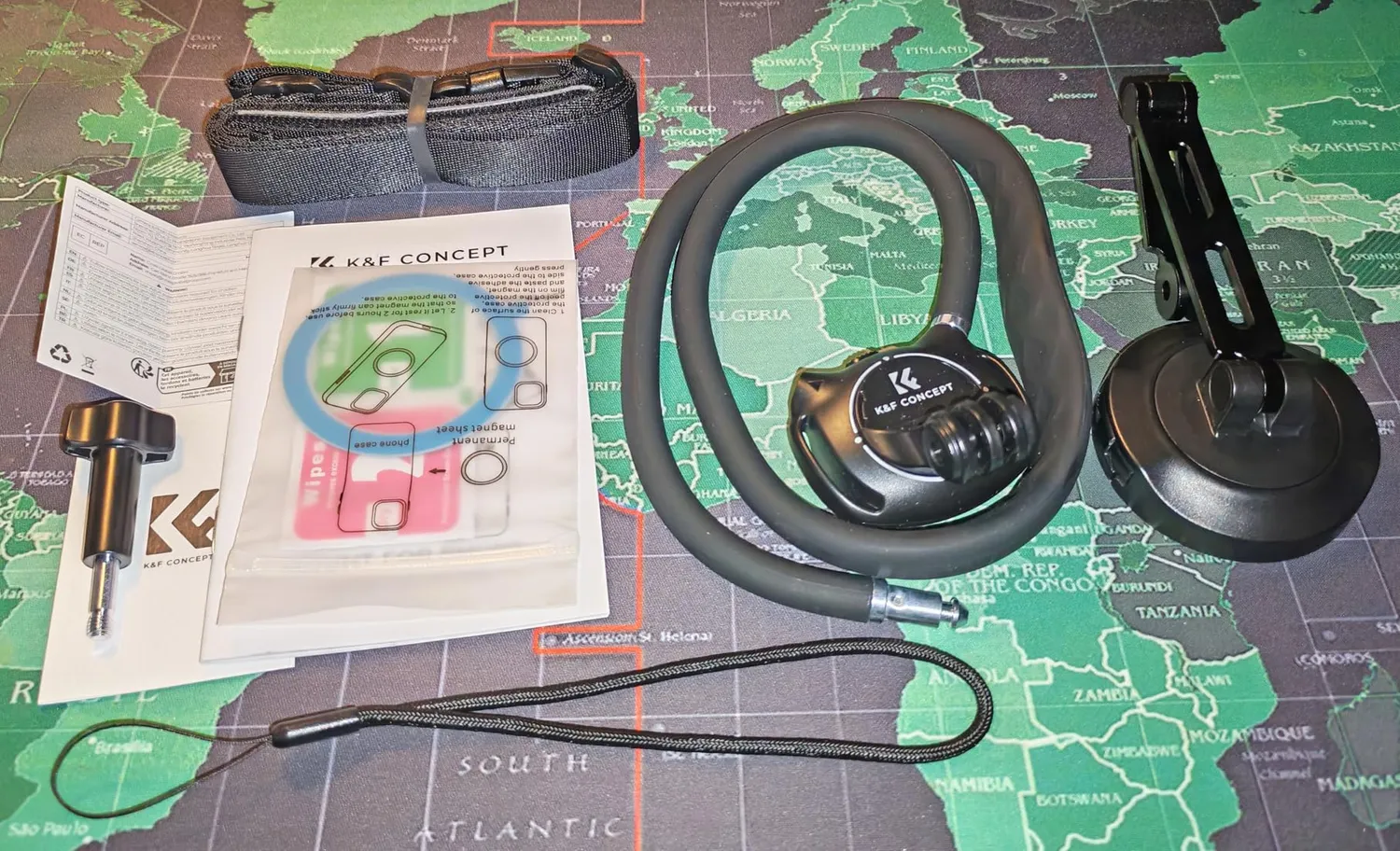 K&F Concept Supporto Collo Telefono Magnetico Nero POV