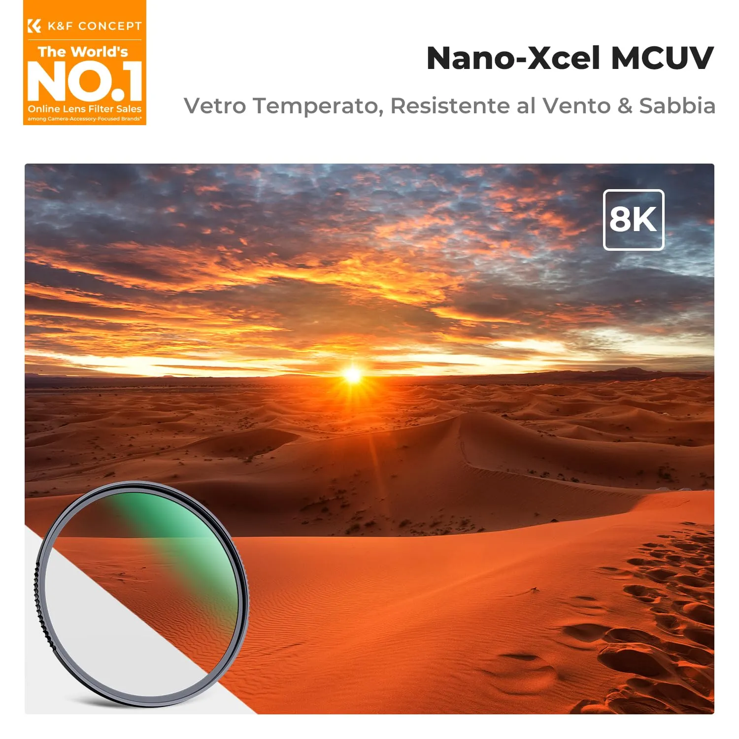 K&F Concept Nano-Xcel Filtro UV 82mm Protettivo
