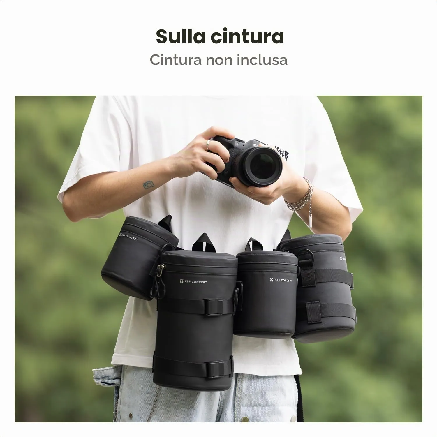 K&F Concept Custodia Obiettivo L Impermeabile Antishock