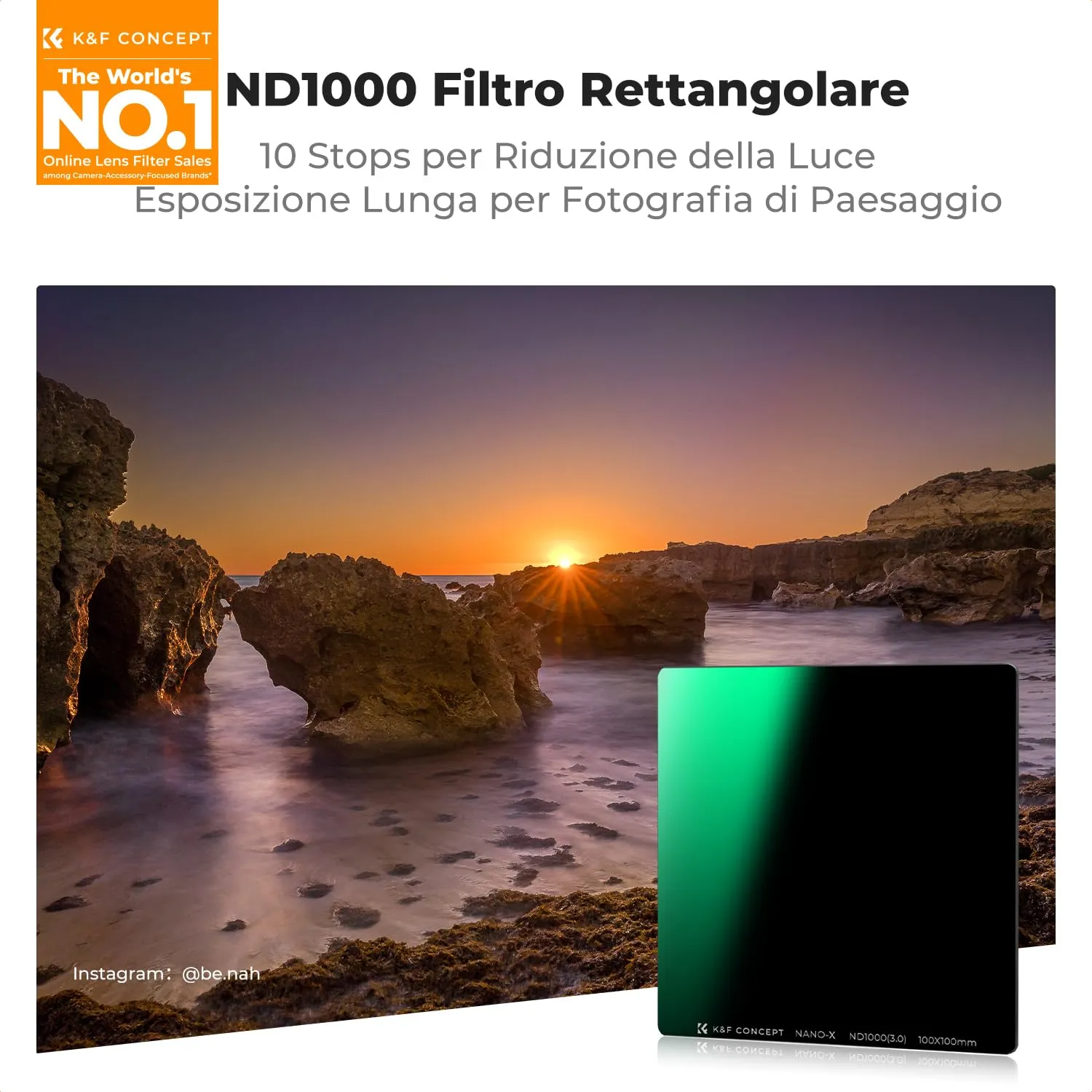K&F Concept Nano-X Kit Filtri Quadrati ND1000 GND8