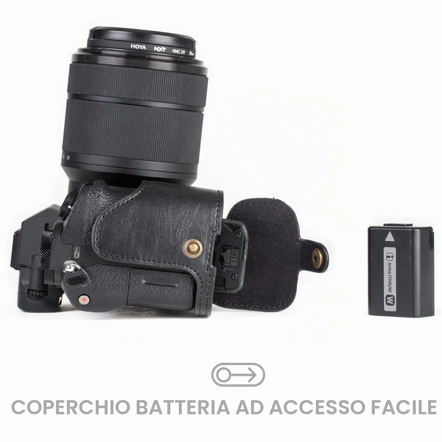 MegaGear Ever Ready Mezza Custodia Sony A7 II A7R II Nero