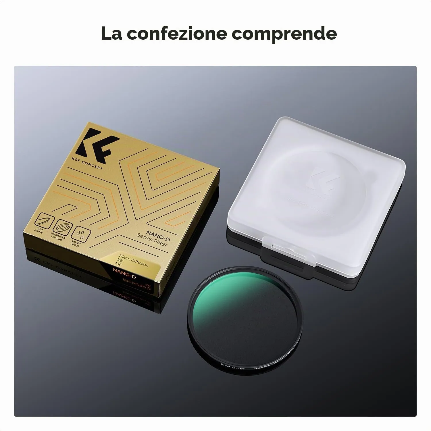 K&F Concept Nano-Dazzle filtro Black Mist 1/8 67mm vetro