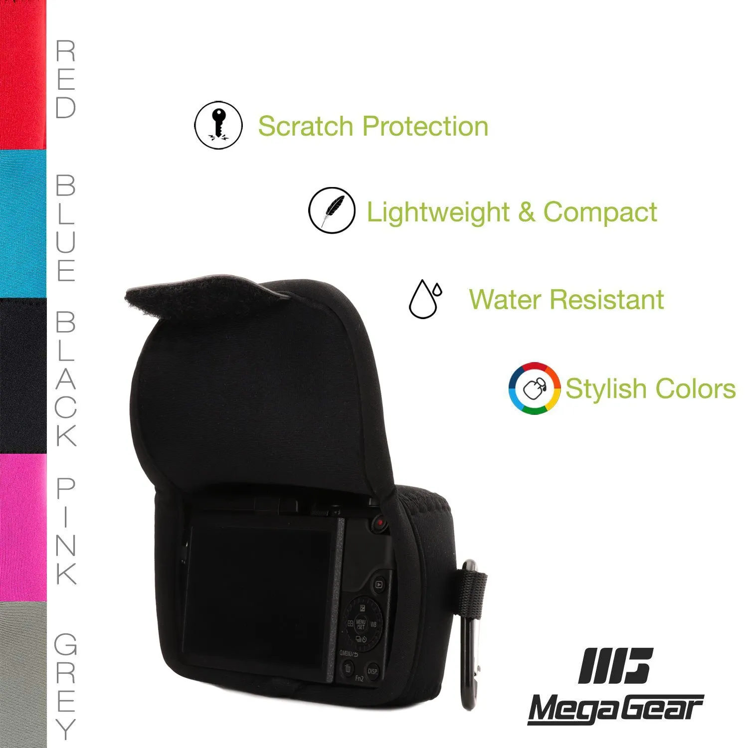 MegaGear GX900 GF10 custodia neoprene nero 12-32mm