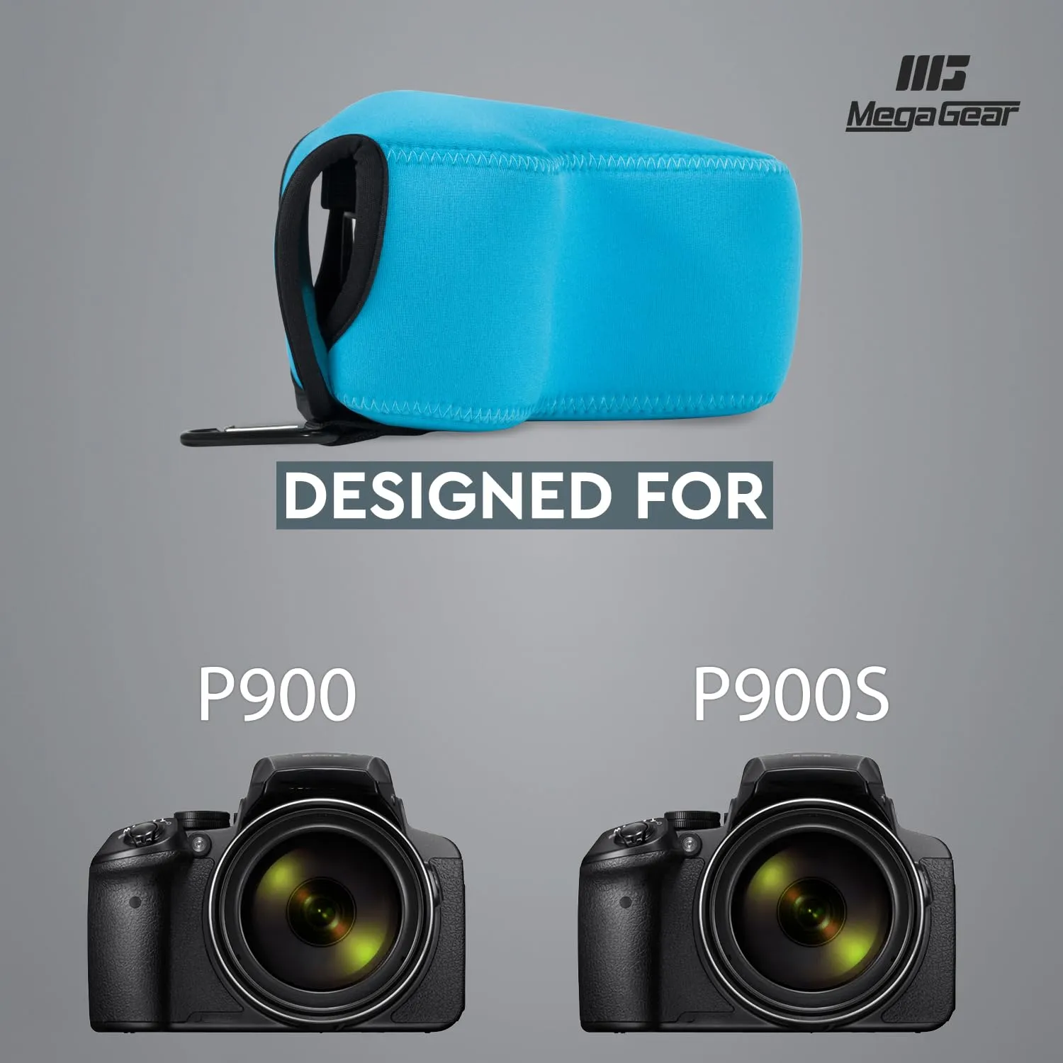 MegaGear Custodia Neoprene Nikon Coolpix P900 Blu