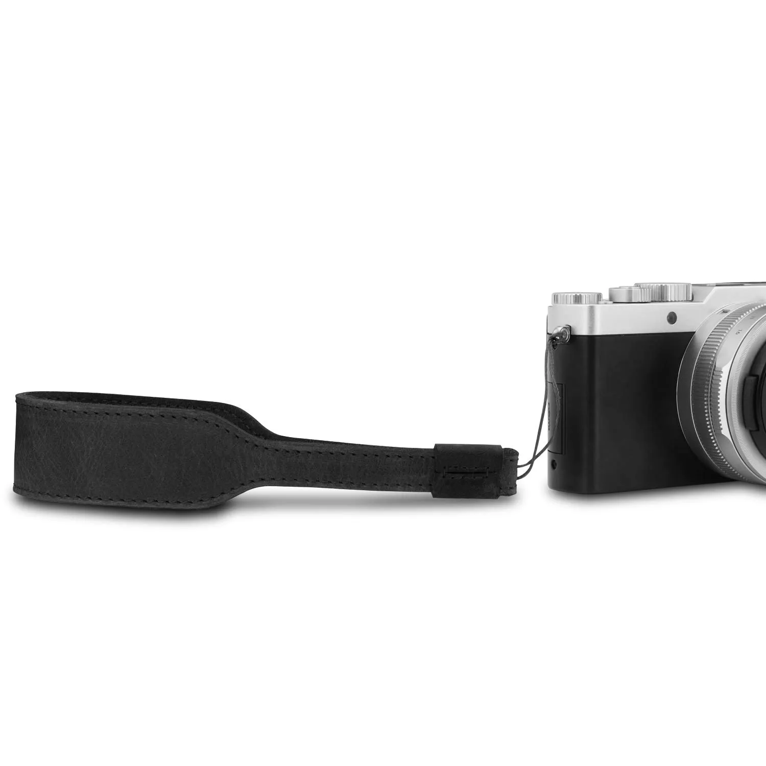 MegaGear cinghia polso pelle nero fotocamera