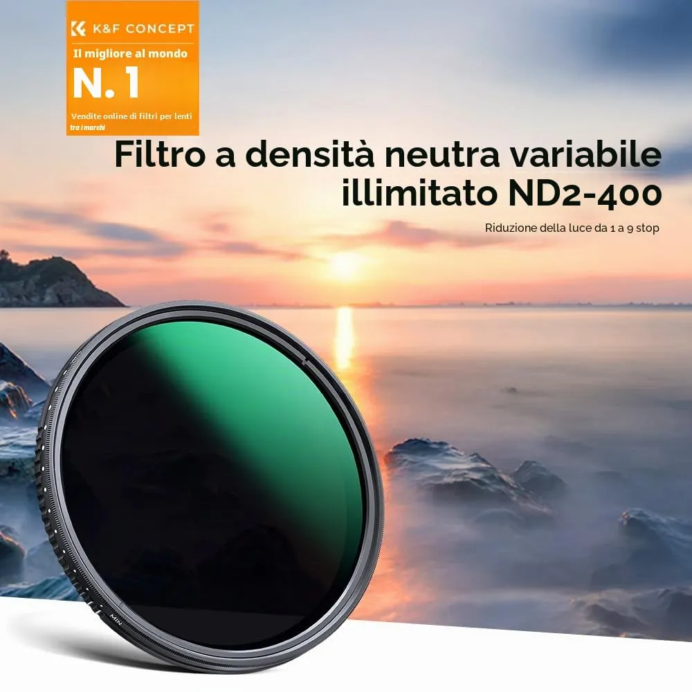 K&F Concept Nano-Dazzle ND2-400 Filtro Variabile ND 52mm