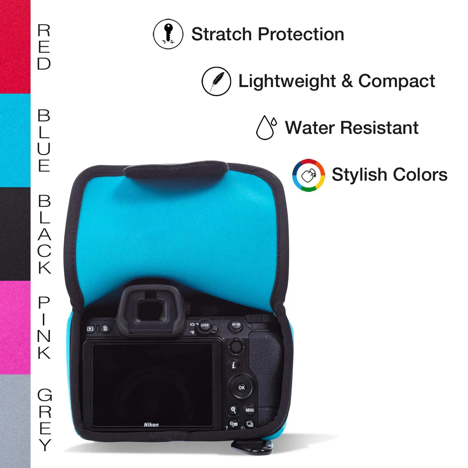 MegaGear MG1947 custodia neoprene Nikon Z5 blu