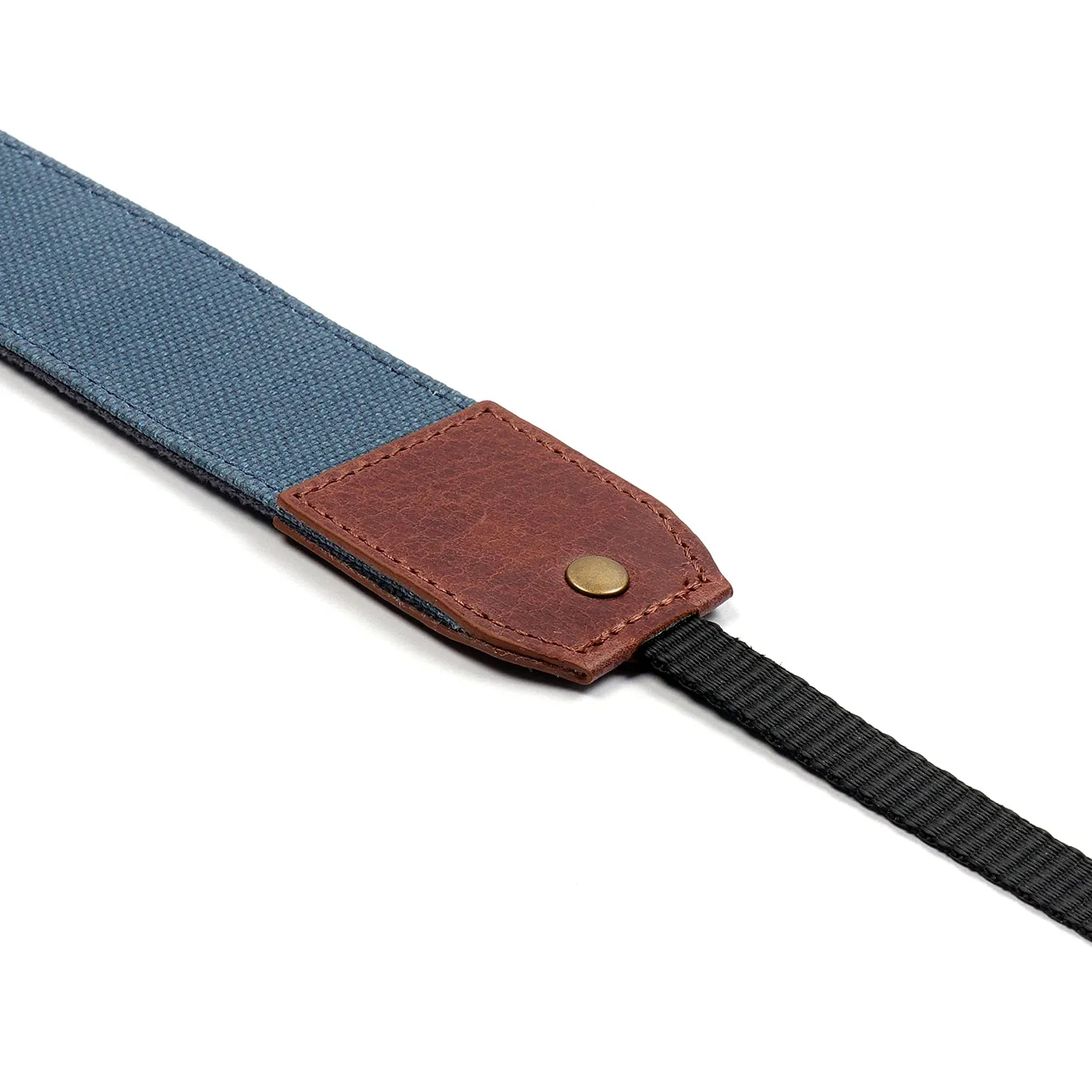 MegaGear MG1994 Tracolla Fotocamera Marrone Blu Pelle Tela