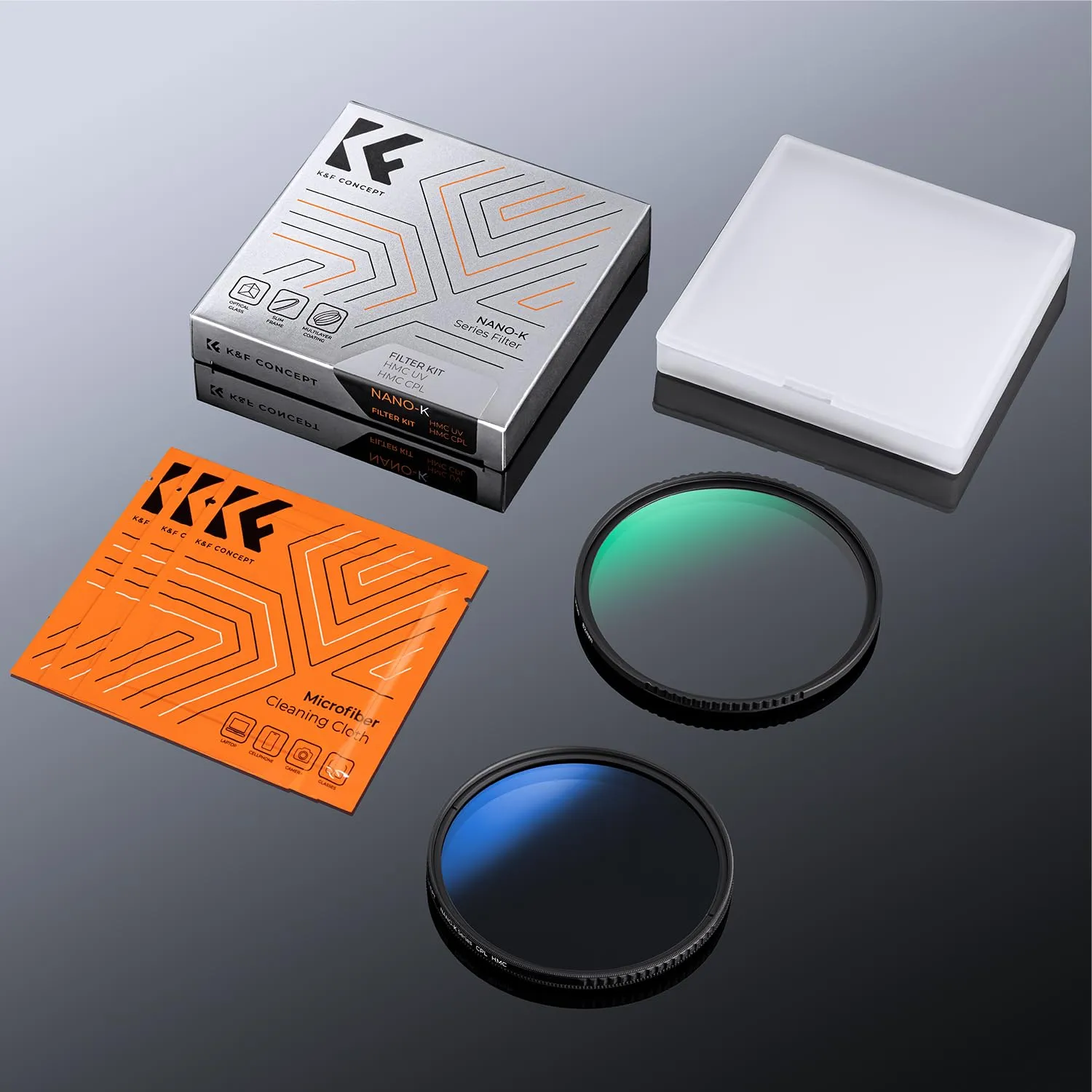 K&F Concept Nano-Klear UV CPL 49mm kit filtri protezione