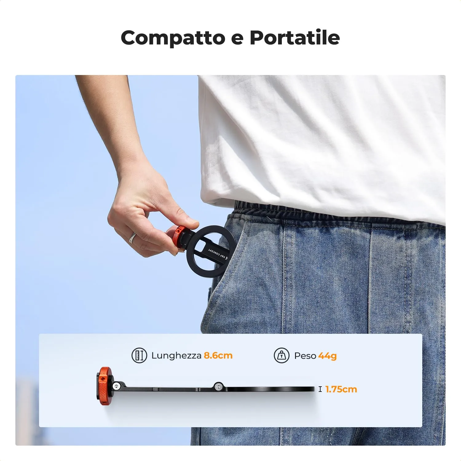 K&F Concept MS-61 supporto magnetico smartphone MagSafe 1/4