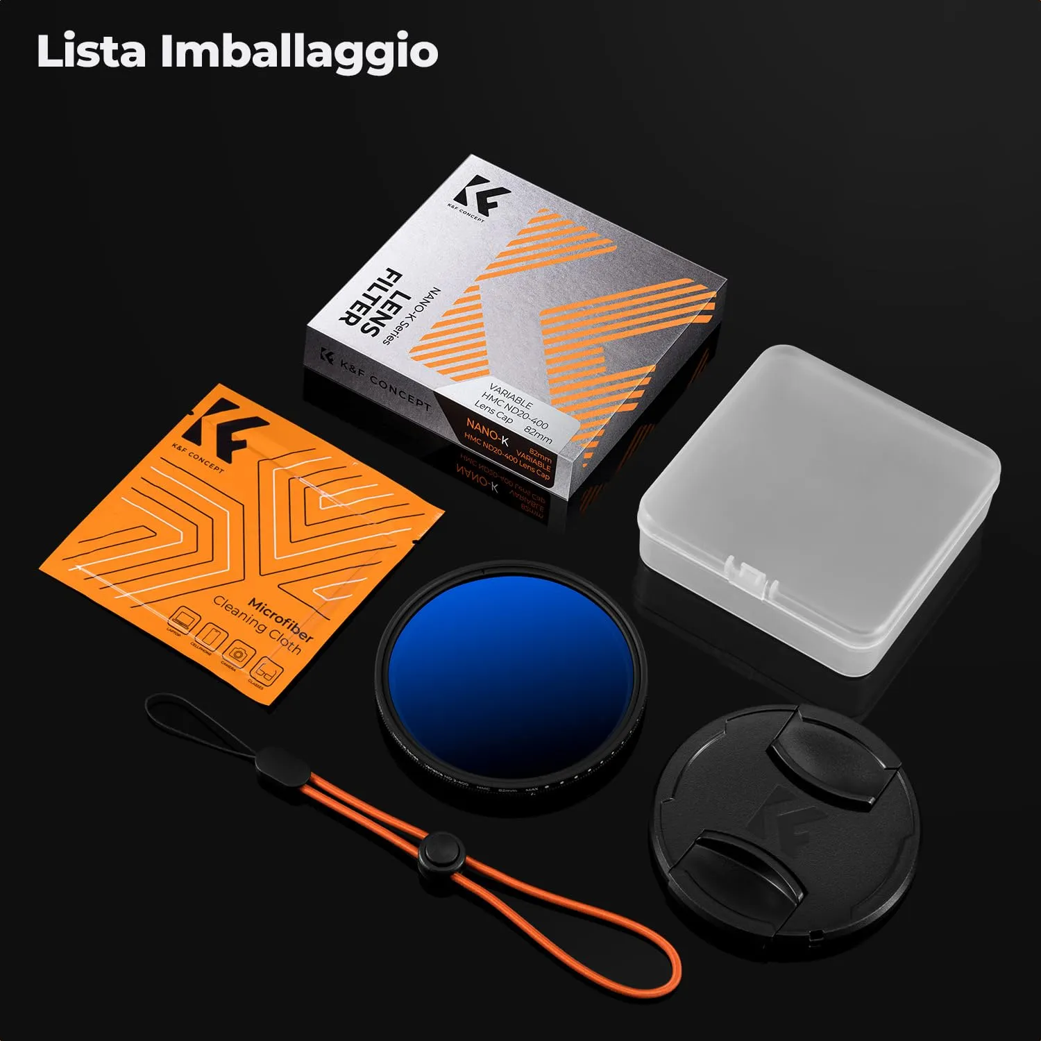 K&F Concept Nano-Klear filtro variabile ND2-400 77mm 9 stop