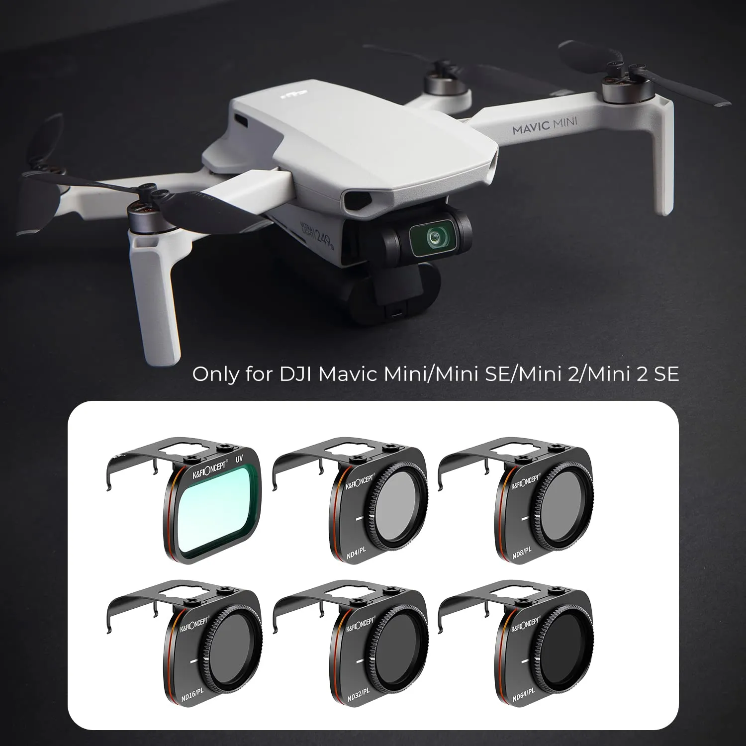 K&F Concept Mini kit filtri 6 pack ND-PL UV vetro