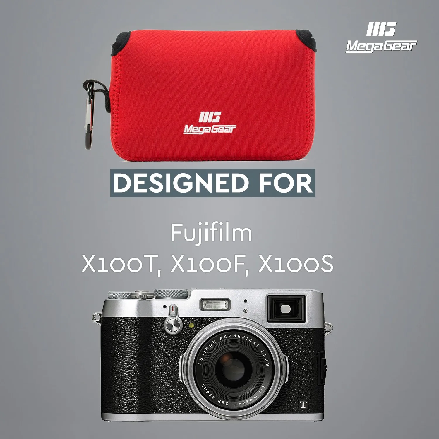 MegaGear MG1098 Custodia Neoprene Fujifilm X100 Rossa