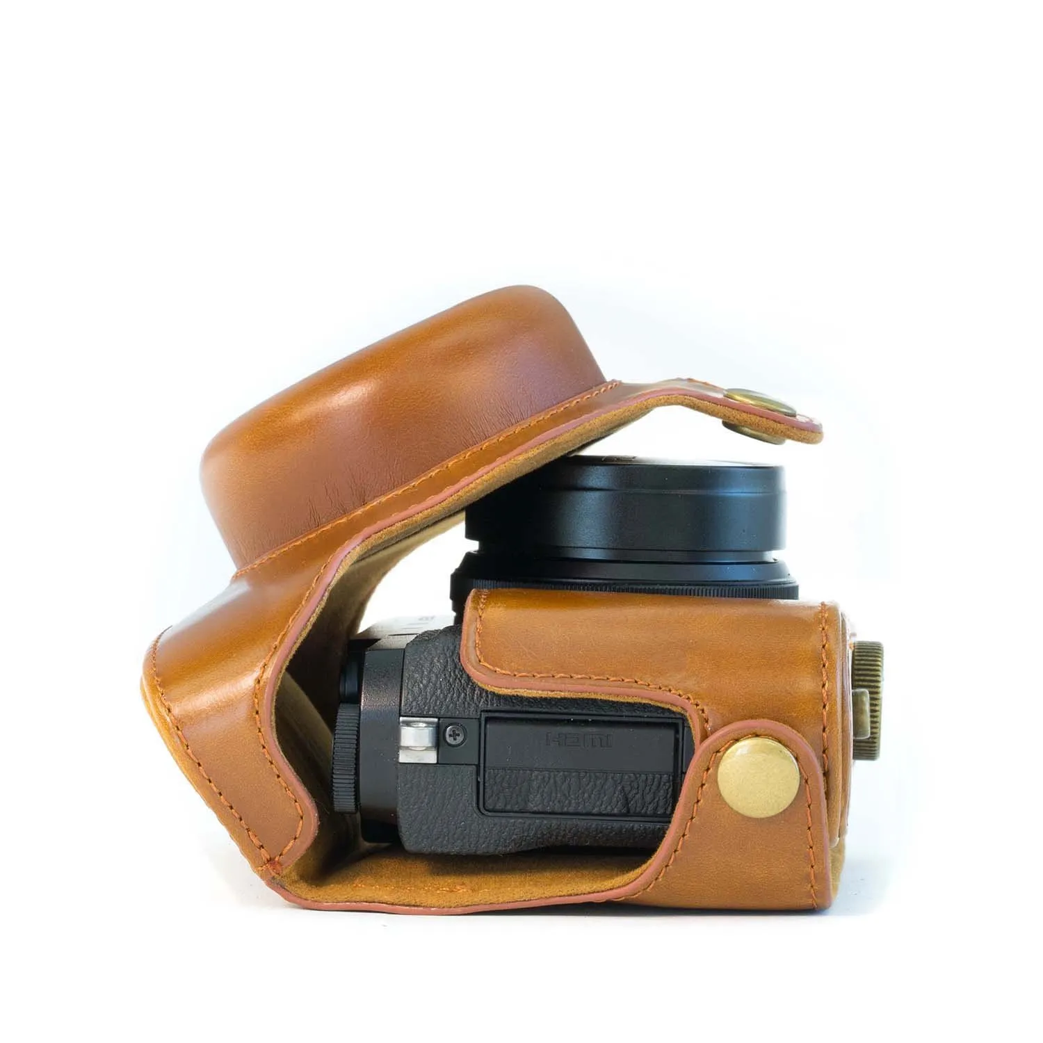 MegaGear Fujifilm X30 custodia pelle marrone chiaro ever ready