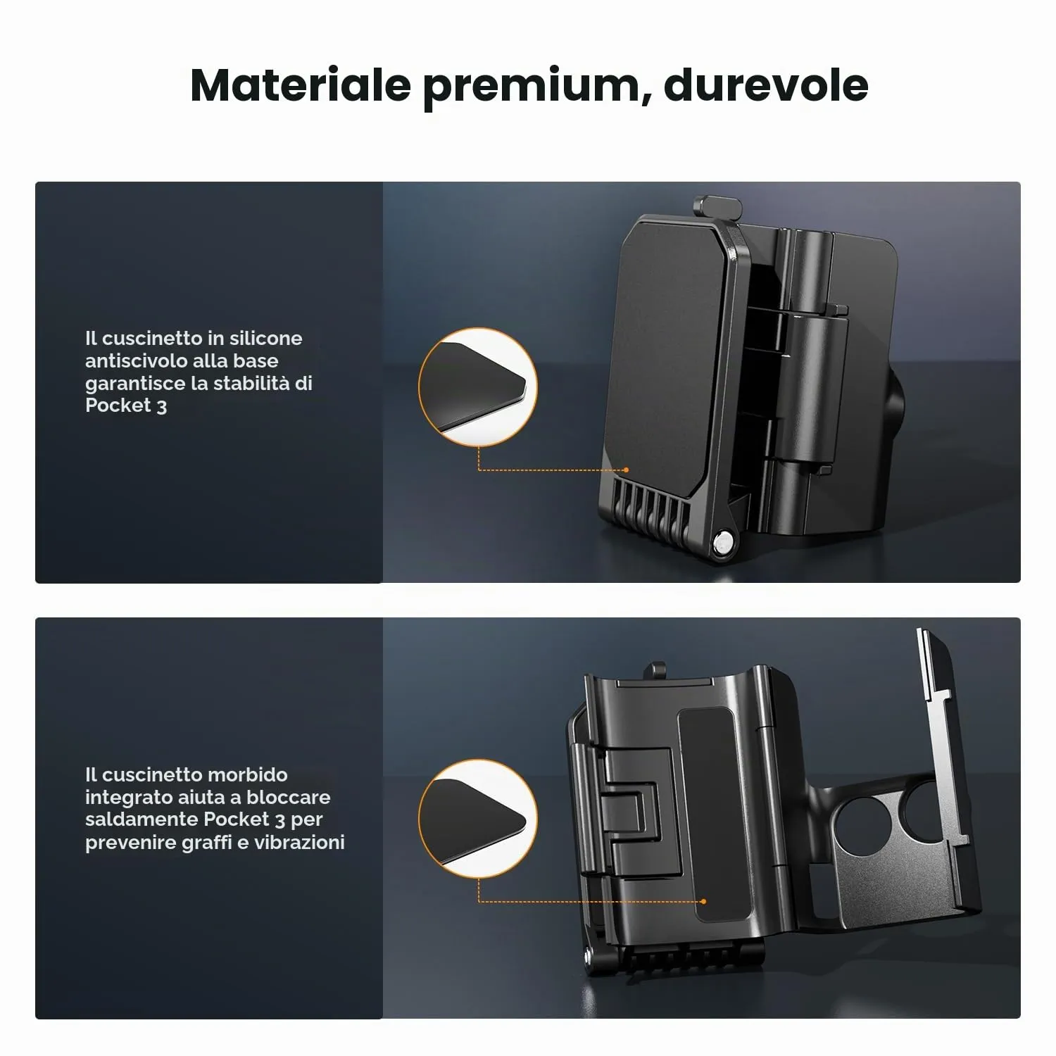 K&F Concept supporto magnetico Osmo Pocket 3 180°