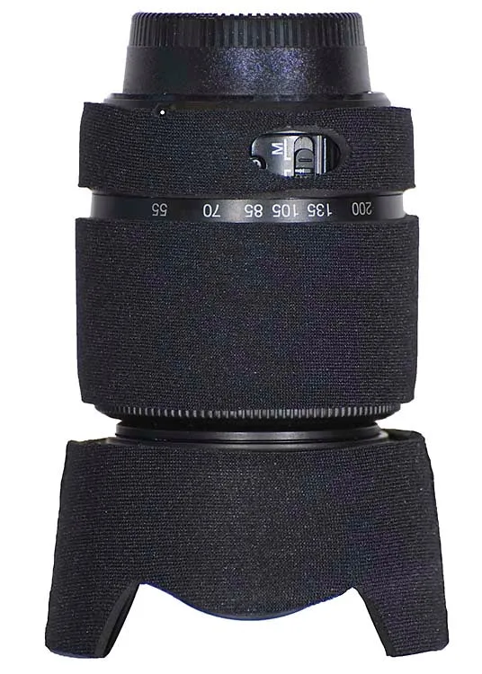 Lenscoat Nikon 55-200mm DX copertura nero Classic neoprene