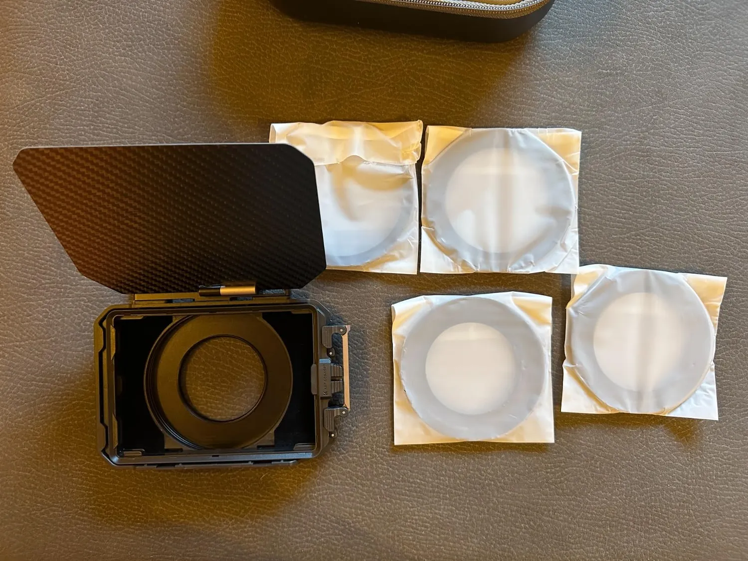 K&F Concept Mini Matte Box carbonio con bandiera superiore
