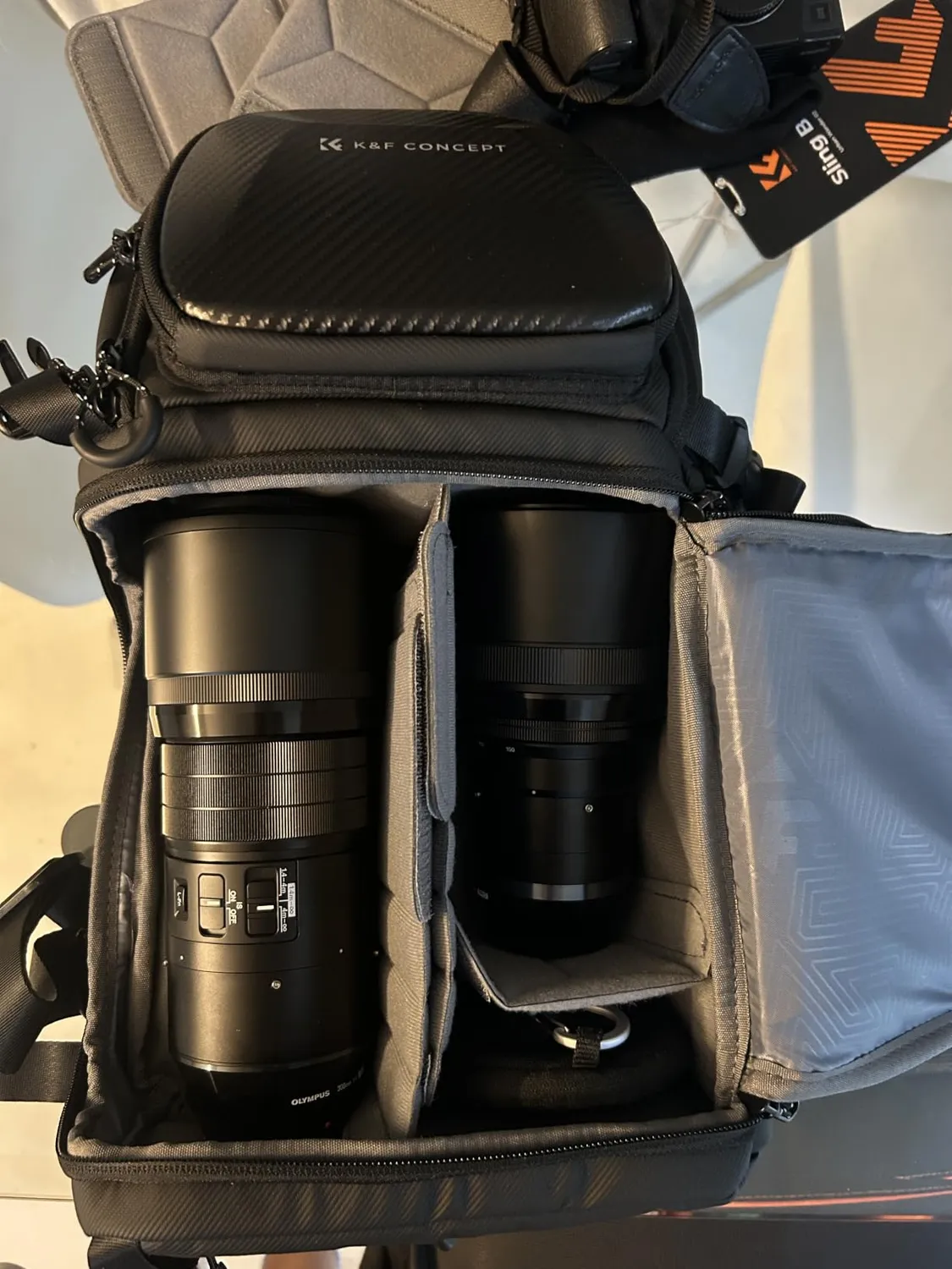 K&F Concept borsa fotografica tracolla M nera impermeabile
