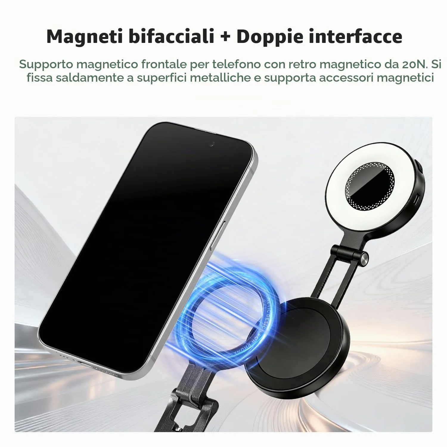 K&F Concept 4-in-1 treppiede magnetico smartphone nero