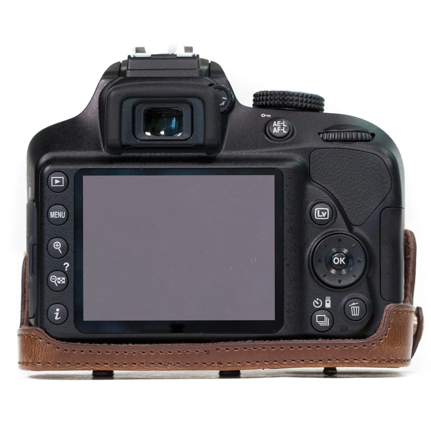 MegaGear MG857 Custodia Fotocamera Nikon D3400 Marrone Scuro