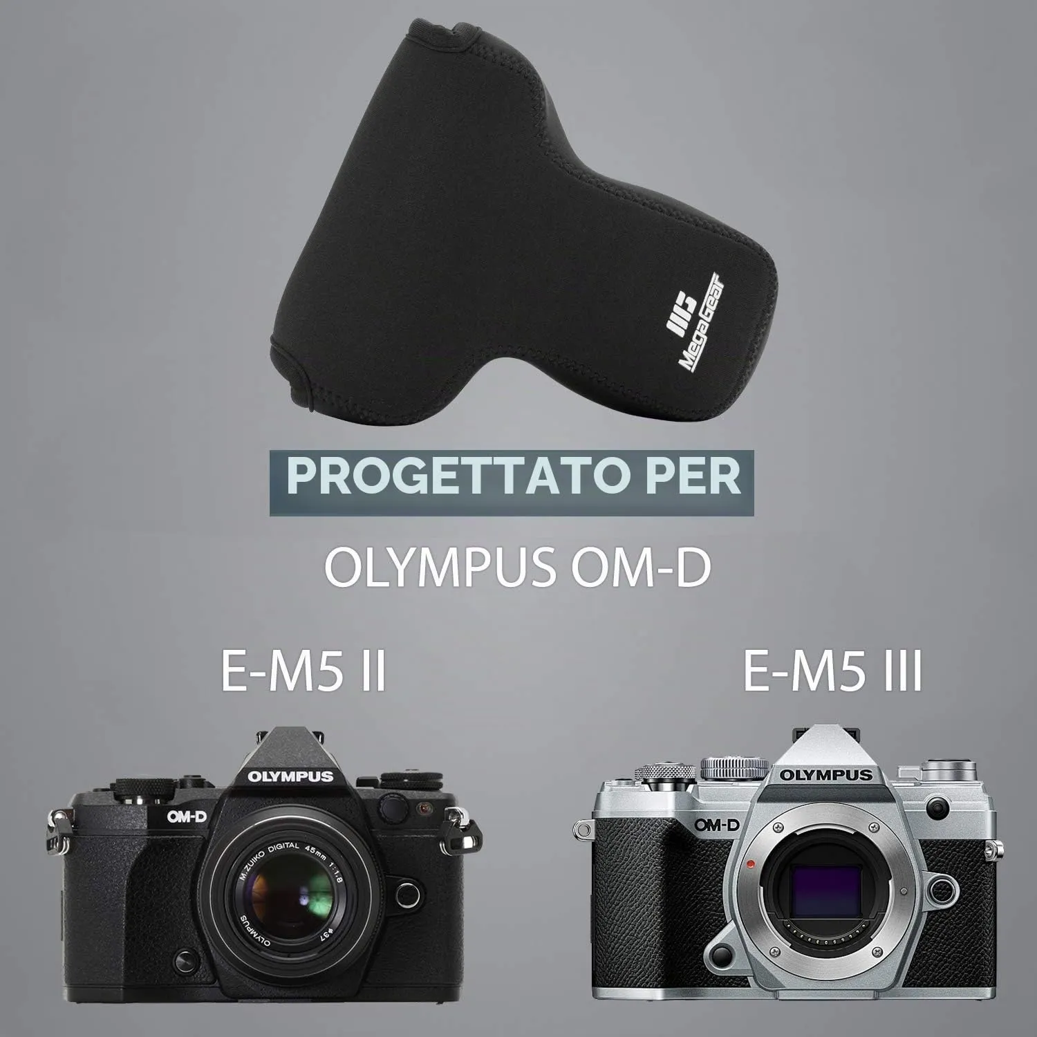 MegaGear MG1196 Custodia Olympus E-M5 II 12-40mm Nero