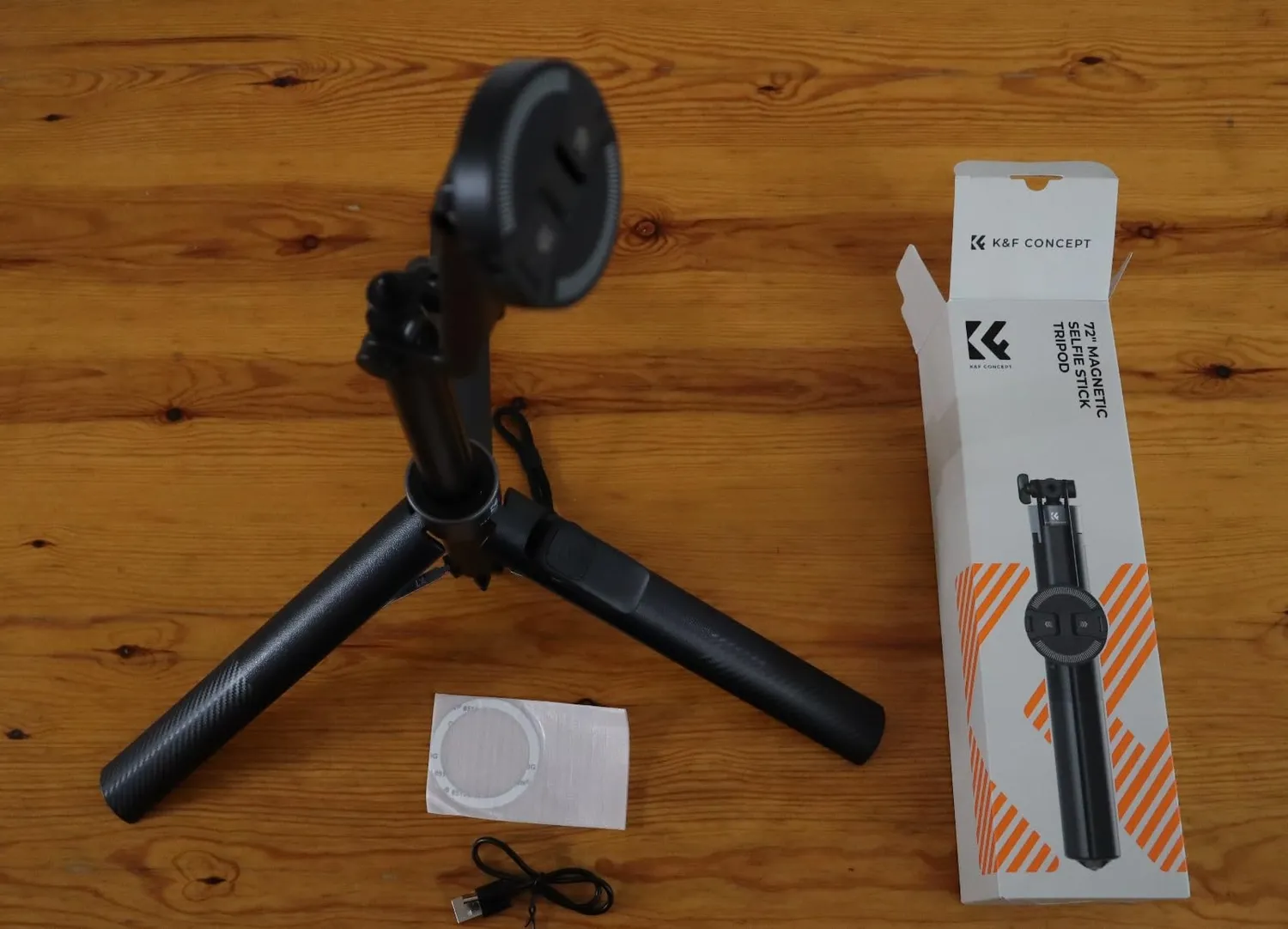 K&F Concept Treppiede Magnetico 3-in-1 Selfie Stick Nero 180cm Bluetooth