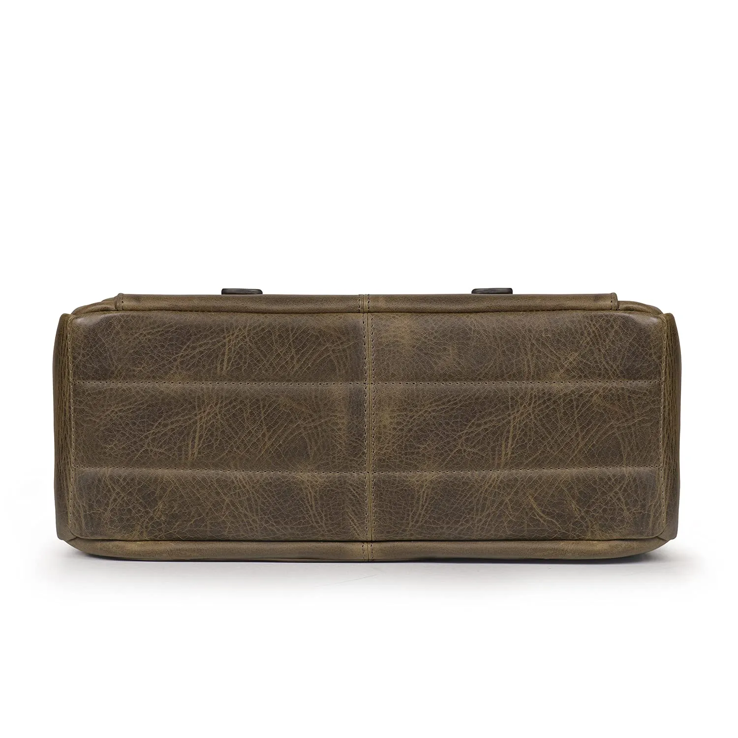 MegaGear Borsa messenger pelle uomo oliva laptop 13 pollici