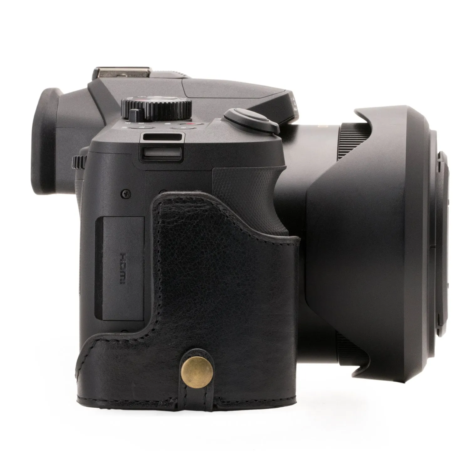 MegaGear Ever Ready MG549 custodia pelle nera Leica V-Lux Typ 114