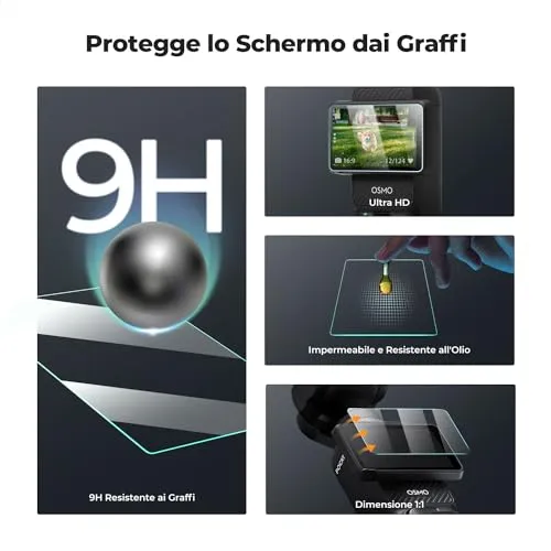 Concept Pellicola Pocket 3/4 Vetro Temperato 9H 3+3 Pezzi