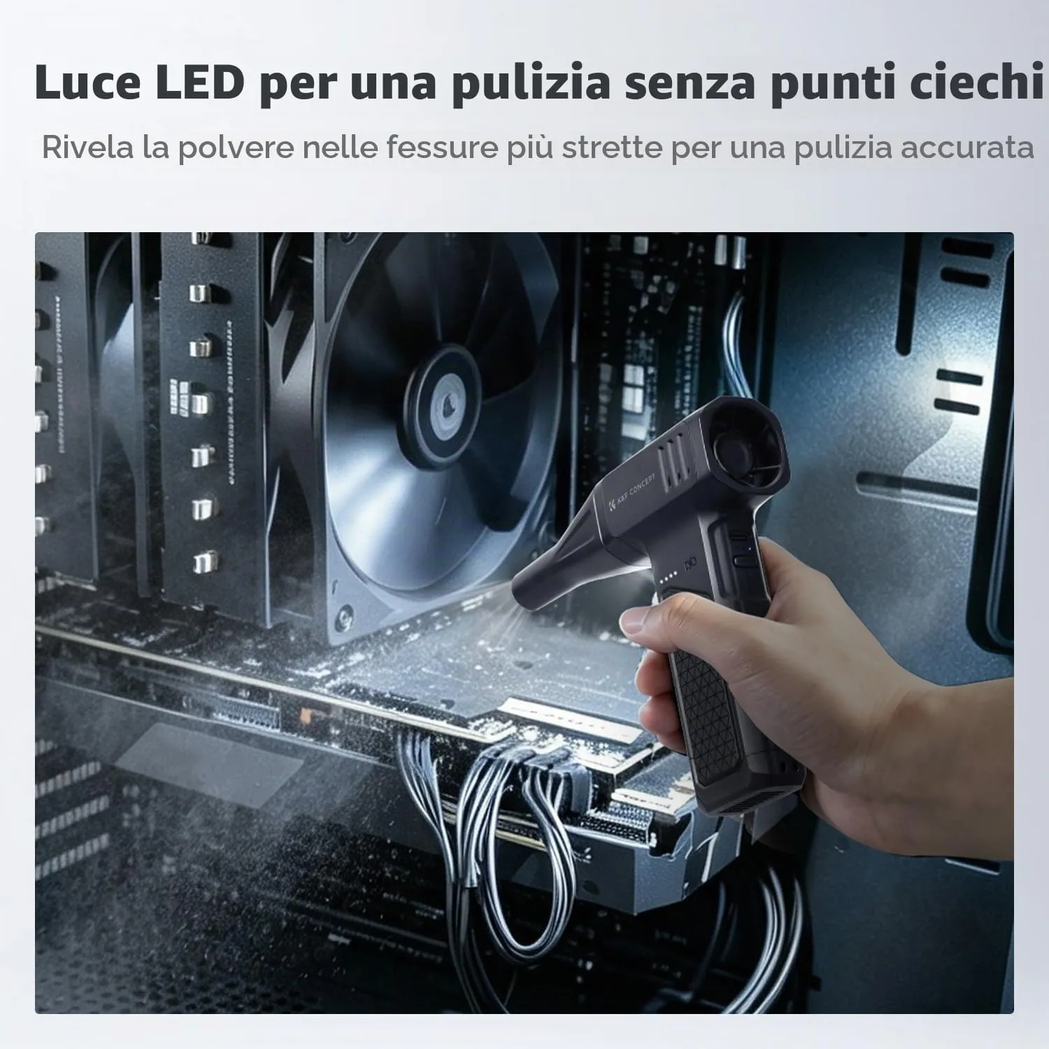 K&F Concept Soffiatore Aria Compressa 110K 3 Velocità LED