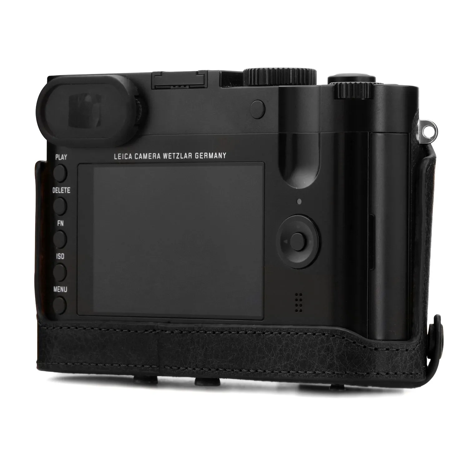 MegaGear Ever Ready custodia Leica Q Q-P Typ 116 nera pelle
